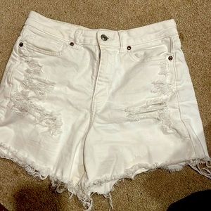 American Eagle White Denim Shorts